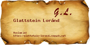 Glattstein Loránd névjegykártya