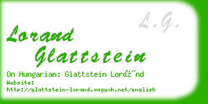 lorand glattstein business card